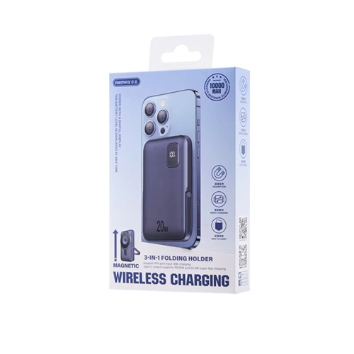 Power Bank Magsafe Remax RPP-695 3U1 Wireless + Drzac 10000MAH Plavi