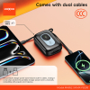 Power Bank Moxom Mini Portable Dual Cable MX-PB208 22.5W Fast Charging 20000MAH Sivi