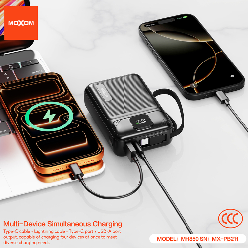 Power Bank Moxom Turbo MX-PB211 35W Fast Charging 20000MAH Crni
