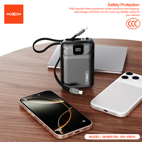 Power Bank Moxom Turbo MX-PB211 35W Fast Charging 20000MAH Crni