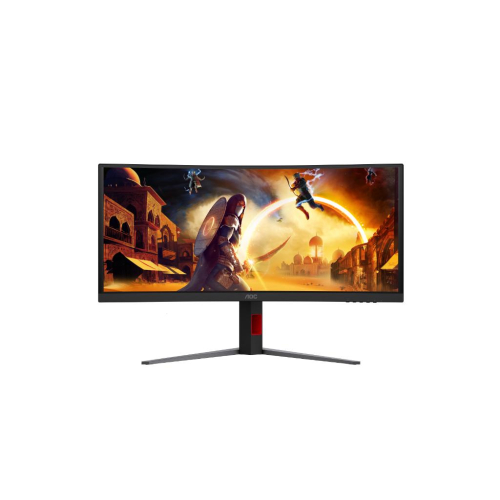 Monitor Aoc CU34G4CA 34"/VA,ZAKRIVLJEN/3440X1440/180HZ/1MS GTG/HDMIX2,DP,USB-C/VISINA/ZVUCNICI/CRNA