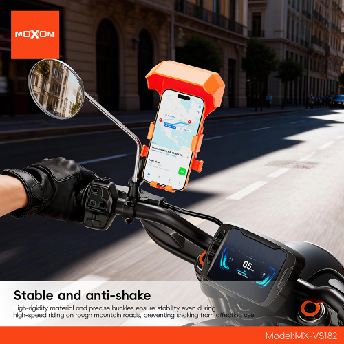 Drzac za Mobilni Telefon Moxom MX-VS182 za Bicikl i Motor Crni
