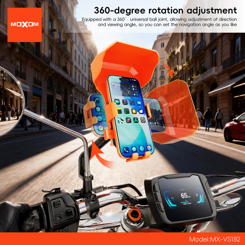 Drzac za Mobilni Telefon Moxom MX-VS182 za Bicikl i Motor Crni