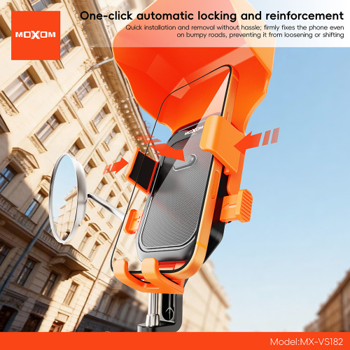 Drzac za Mobilni Telefon Moxom MX-VS182 za Bicikl i Motor Crni