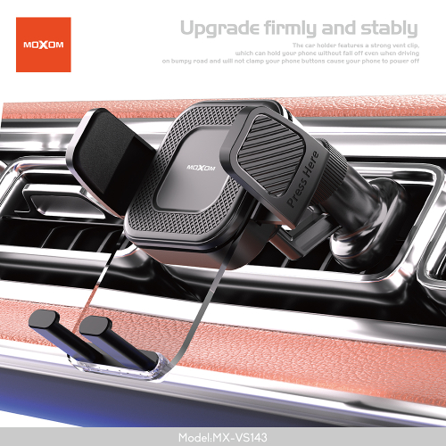Drzac za Mobilni Telefon Moxom MX-VS143 Ventilacija Crni