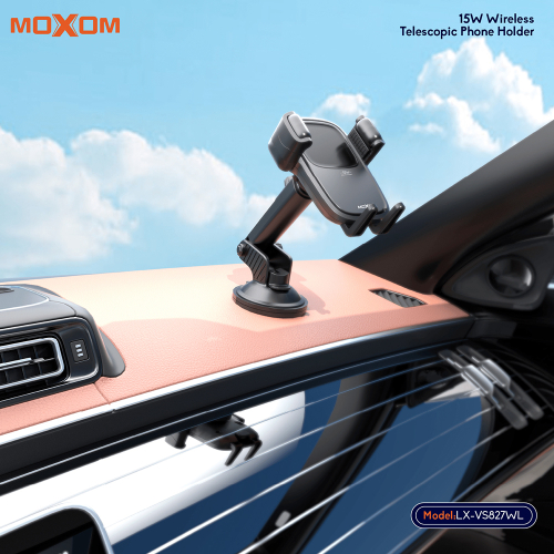 Drzac za Mobilni Telefon Moxom MX-VS827 WL Wireless 15W Crni