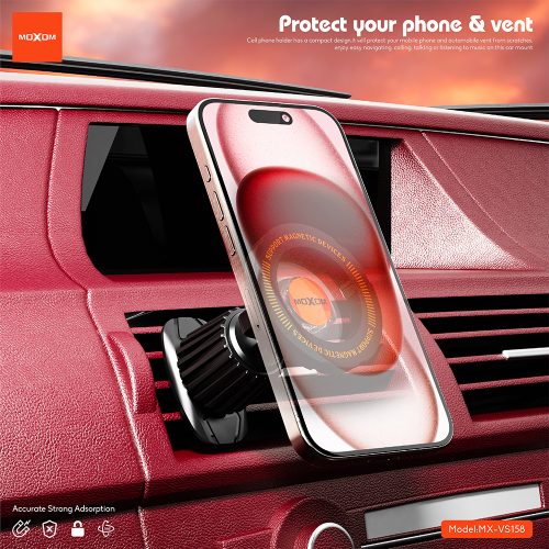 Drzac za Mobilni Telefon Moxom MX-VS158 Ventilacija Crni