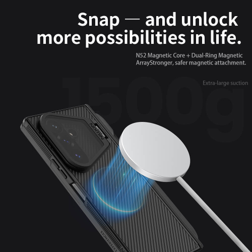 Futrola Nillkin Cam Shield Prop Magnetic za Samsung F976B Galaxy Z Fold 8 Ultra 5G (With S Pen) Crna