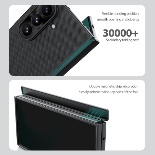 Futrola Nillkin Frosted Shield Fold Magnetic za Samsung F976B Galaxy Z Fold 8 Ultra 5G Providno Crna