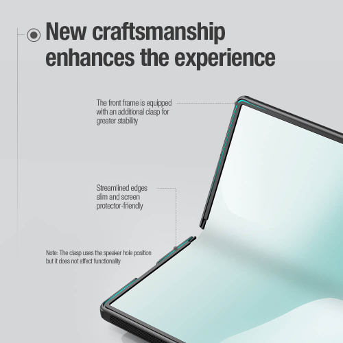 Futrola Nillkin Frosted Shield Fold Magnetic za Samsung F976B Galaxy Z Fold 8 Ultra 5G Providno Crna