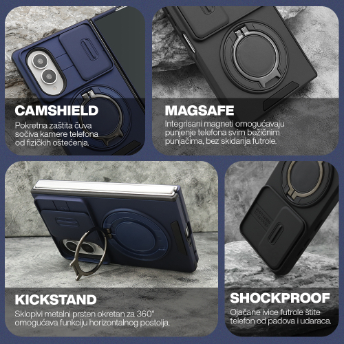 Futrola Defender Camshield za Samsung F971B Galaxy Z Fold 8 Plava