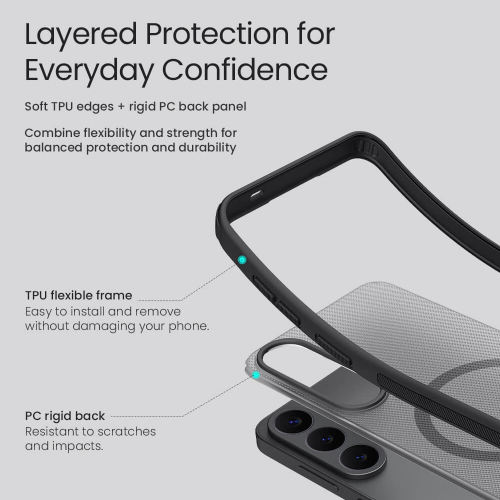 Futrola Nillkin Frosted Shield Pro Magnetic za Samsung S741B Galaxy S26 FE Providno Crna
