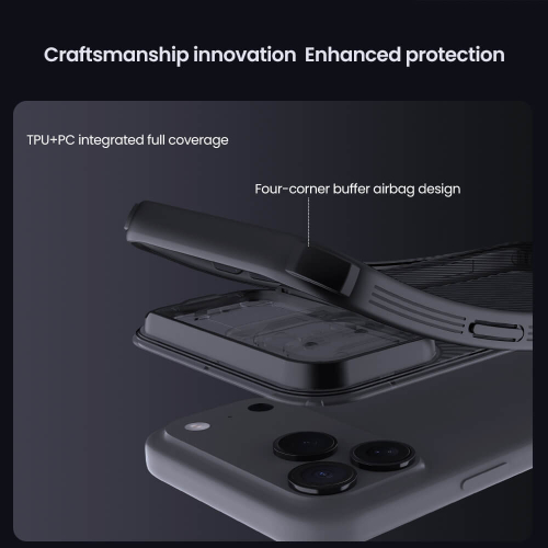 Futrola Nillkin Cam Shield Pro za iPhone 17 PRO/18 Pro (6.3) Providno Crna