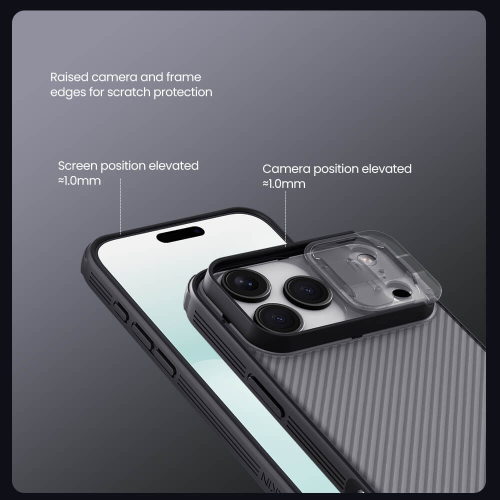 Futrola Nillkin Cam Shield Pro za iPhone 17 PRO/18 Pro (6.3) Providno Crna