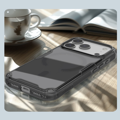 Futrola Nillkin Nature Pro Magnetic za iPhone 17 Pro MAX/18 Pro Max (6.9) Providno Crna