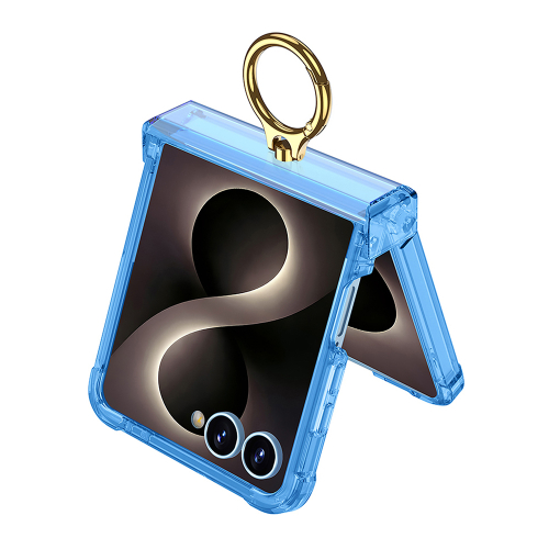 Futrola Ring Lines II za Samsung F776B Galaxy Z Flip 8 5G Ljubicasta (Gkk Case)