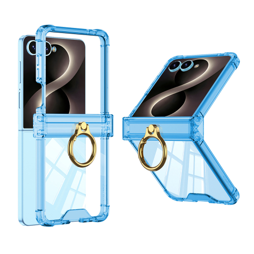 Futrola Ring Lines II za Samsung F776B Galaxy Z Flip 8 5G Plava (Gkk Case)