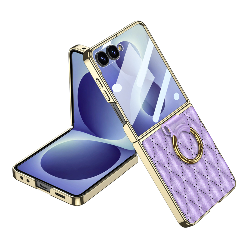 Futrola Rhombus za Samsung F776B Galaxy Z Flip 8 5G Ljubicasta (Gkk Case)
