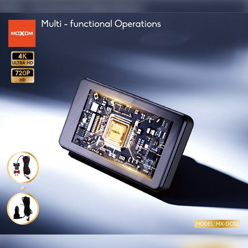 Auto Kamera Moxom MX-DC02 Dual 4K/30FPS + 720P/30FPS Crna