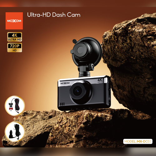 Auto Kamera Moxom MX-DC02 Dual 4K/30FPS + 720P/30FPS Crna