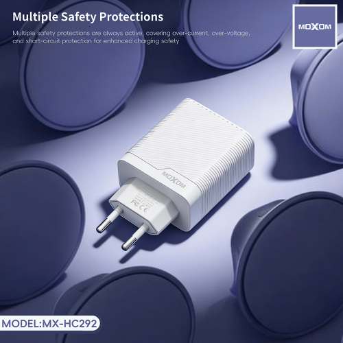 Kucni Punjac Moxom MX-HC292 USB A na Type C 18W Beli