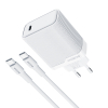 Kucni Punjac Moxom MX-HC293 20W Type-C na Type-C Beli