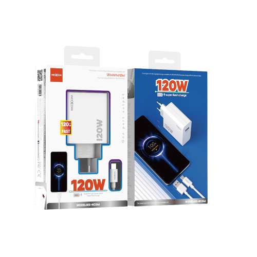 Kucni Punjac Moxom MX-HC246 120W 6A Type C Beli