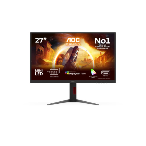 Monitor Aoc U27G4XM 27"/IPS MINILED/3840X2160/160HZ/1MS Gtg/Hdmi,Dp,Usb/Gsync/Pivot,Visina/Vesa/Crna