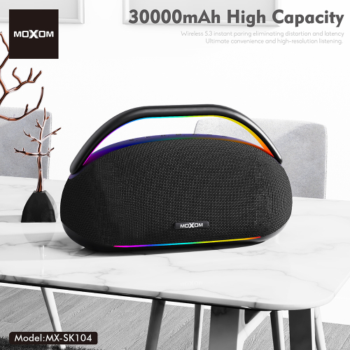 Zvucnik Bluetooth Moxom 400W MX-SK104 sa Dva Mikrofona Crni