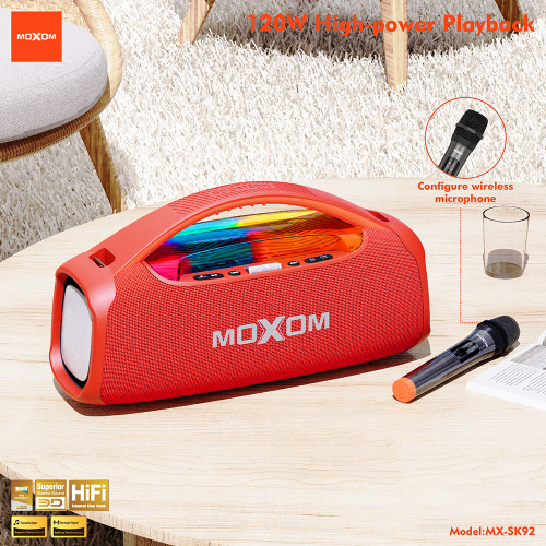Zvucnik Bluetooth Moxom 120W MX-SK92 sa Mikrofonom Crni
