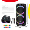 Zvucnik Bluetooth NDR-1312 (Dsp) 80W 2*12 Inca sa Dva Mikrofona Crni