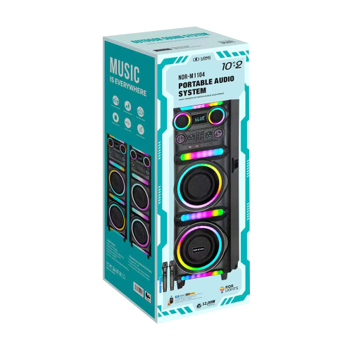 Zvucnik Bluetooth NDR-M1104 60W 2*10 Inca sa Dva Mikrofona Crni