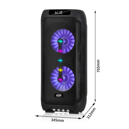 Zvucnik Bluetooth NDR-S110 40W 2 X 10INCA sa Dva Mikrofona Crni