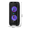 Zvucnik Bluetooth NDR-S112 40W 2 X 12INCA sa Dva Mikrofona Crni
